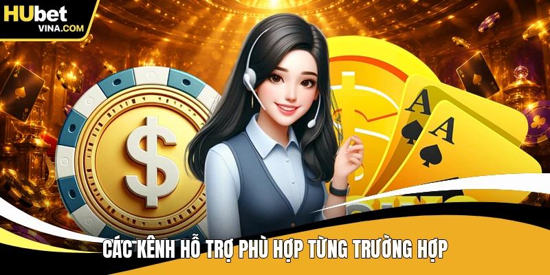 Các kênh hỗ trợ phù hợp từng trường hợp
