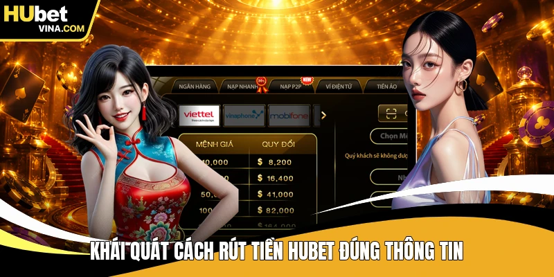 Khái quát cách rút tiền HUBET đúng thông tin